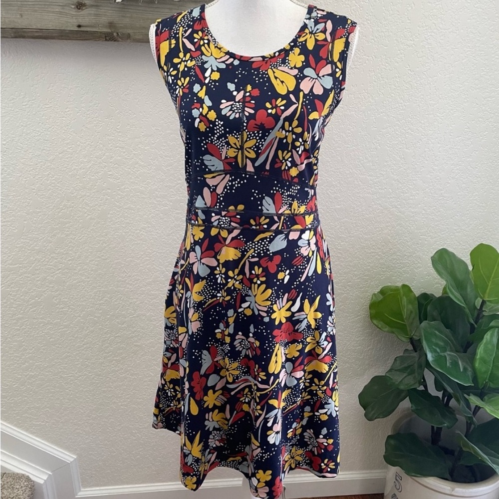 Title Nine blue stretch knit Buttah dress size XL